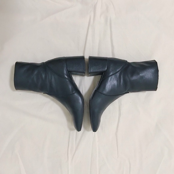 Topshop Shoes - Topshop Black Genuine Leather Block Heels Boots
